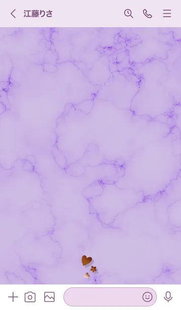 [LINE着せ替え] ～「心に花を♬」♥パープル07_1～の画像3