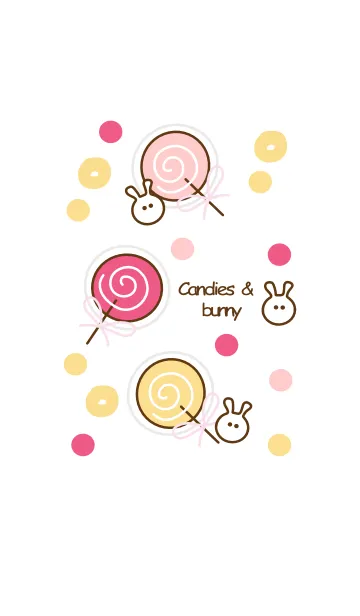 [LINE着せ替え] Sweet bunny candies 9の画像1