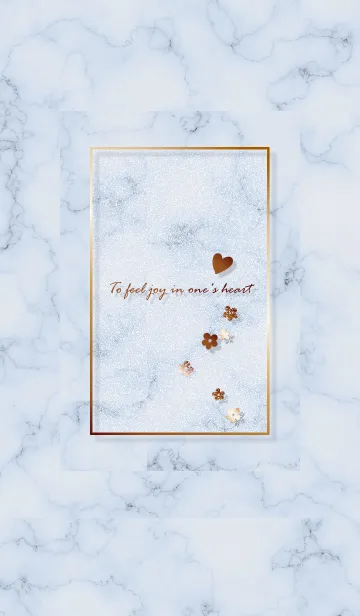 [LINE着せ替え] ～「心に花を♬」♥ブルーグレー10_1～の画像1