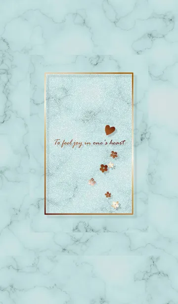 [LINE着せ替え] ～「心に花を♬」♥ブルーグリーン11_1～の画像1