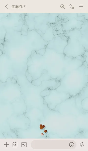 [LINE着せ替え] ～「心に花を♬」♥ブルーグリーン11_1～の画像3