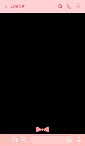 [LINE着せ替え] BORDER & RIBBON -Pink Ribbon 11-の画像3