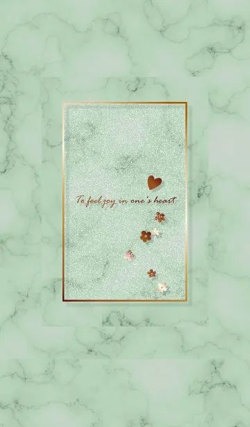 [LINE着せ替え] ～「心に花を♬」♥グリーン12_1～の画像1