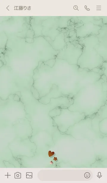 [LINE着せ替え] ～「心に花を♬」♥グリーン12_1～の画像3