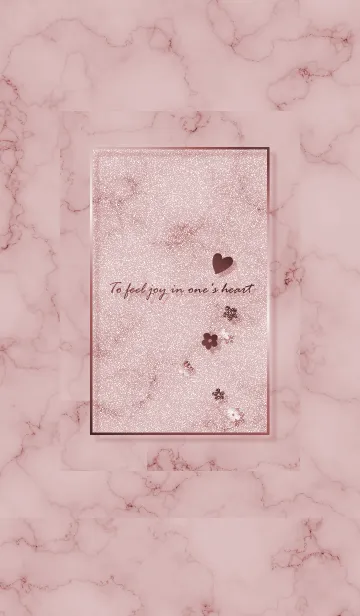 [LINE着せ替え] ～「心に花を♬」♥ピンクグレー13_1～の画像1