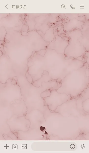 [LINE着せ替え] ～「心に花を♬」♥ピンクグレー13_1～の画像3