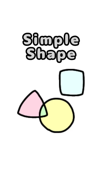 [LINE着せ替え] 三角、四角、ま～る！【緑】の画像1