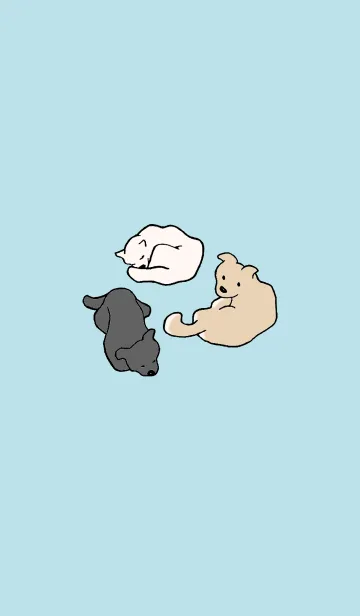 [LINE着せ替え] Dogs わんこらせ  01_Blueの画像1