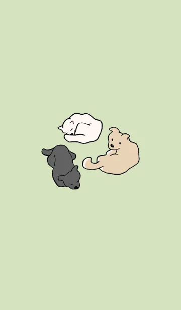 [LINE着せ替え] Dogs わんこらせ 01_Greenの画像1