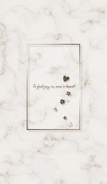 [LINE着せ替え] ～「心に花を♬」♥ベージュ15_1～の画像1