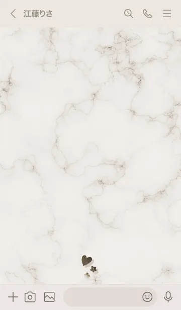 [LINE着せ替え] ～「心に花を♬」♥ベージュ15_1～の画像3