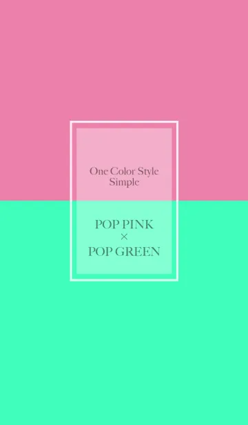 [LINE着せ替え] ポップピンクグリーン／ワンカラースタイルの画像1