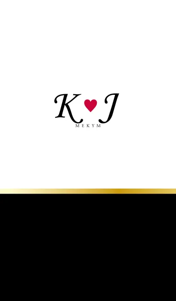 Love Initial K&J イニシャル 7のLINE着せ替え