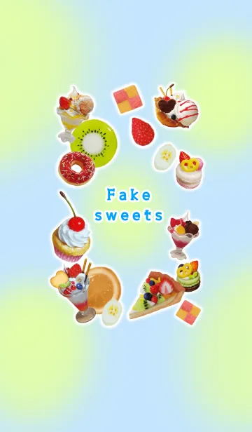 [LINE着せ替え] Fake sweets★blue versionの画像1