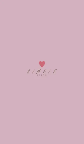 [LINE着せ替え] DUSKY PINK BROWN.SIMPLE -HEART- 7の画像1