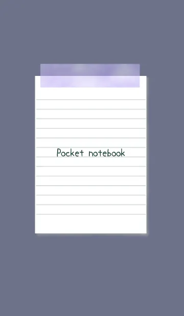 [LINE着せ替え] 白いメモ帳 くすみ紺の画像1