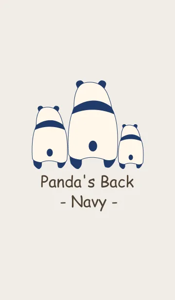 [LINE着せ替え] Panda's Back -Navy 8-の画像1