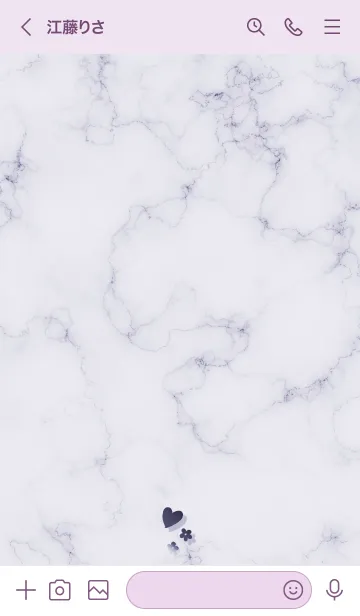 [LINE着せ替え] ～「心に花を♬」♥パープル19_1～の画像3