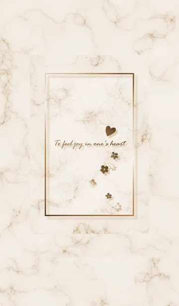 [LINE着せ替え] ～「心に花を♬」♥ベージュ23_1～の画像1