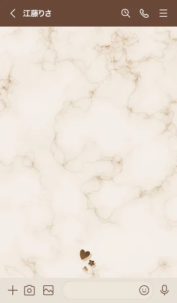 [LINE着せ替え] ～「心に花を♬」♥ベージュ23_1～の画像3