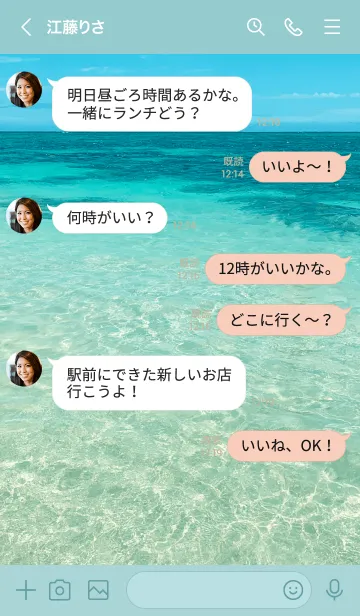 [LINE着せ替え] EMERALD SEA -HAWAII- MEKYM 9の画像4