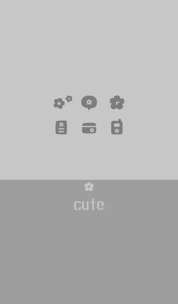 [LINE着せ替え] お花[くすみグレー]*の画像1