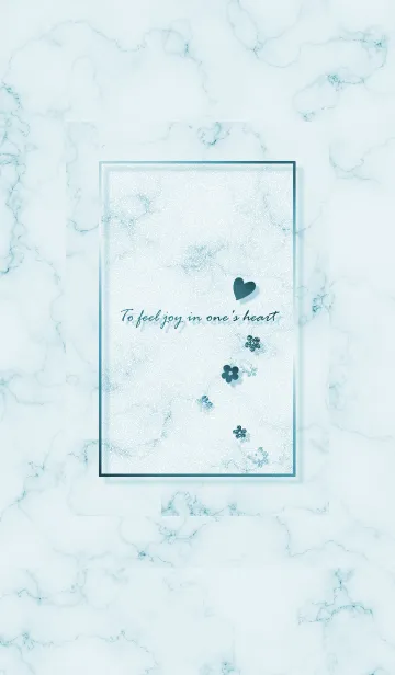 [LINE着せ替え] ～「心に花を♬」♥ブルー28_1～の画像1