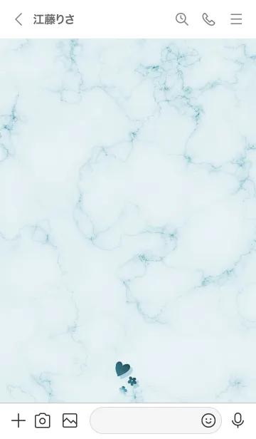 [LINE着せ替え] ～「心に花を♬」♥ブルー28_1～の画像3