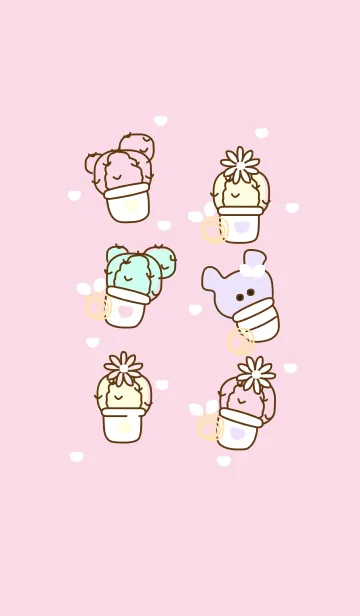 [LINE着せ替え] Pastel cactus 8の画像1