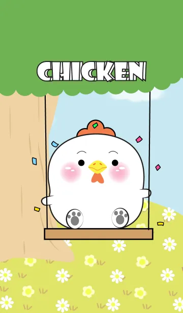 [LINE着せ替え] Enjoy White Chicken  Theme (JP)の画像1