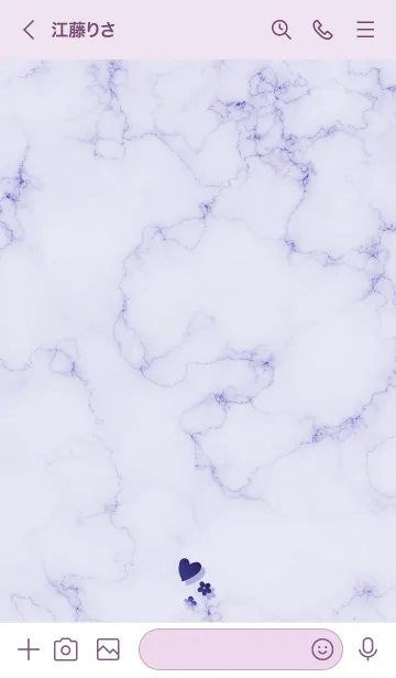 [LINE着せ替え] ～「心に花を♬」♥パープル30_1～の画像3