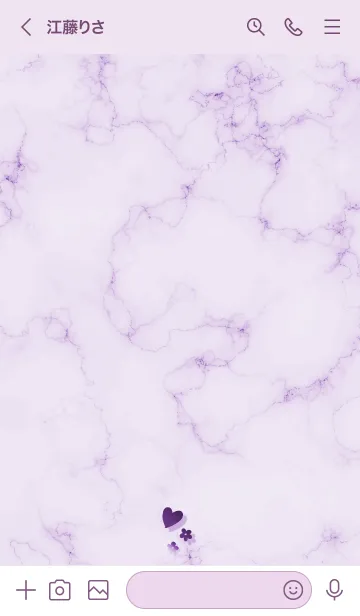 [LINE着せ替え] ～「心に花を♬」♥パープル31_1～の画像3