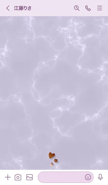 [LINE着せ替え] ～「心に花を♬」♥パープル32_1～の画像3