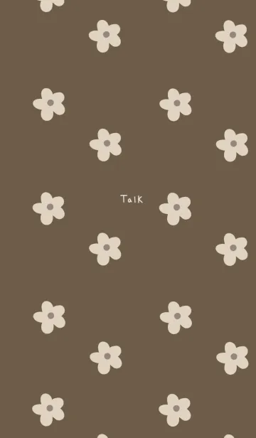 [LINE着せ替え] 大人ブラウンとベージュのお花。の画像1