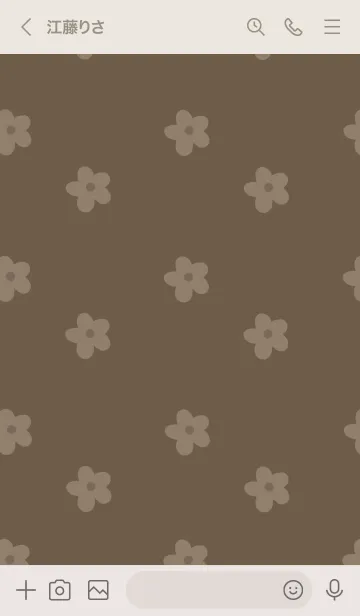 [LINE着せ替え] 大人ブラウンとベージュのお花。の画像3
