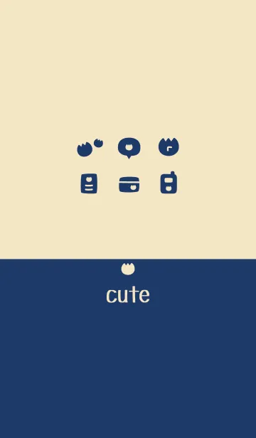 [LINE着せ替え] チューリップ[ネイビー]の画像1