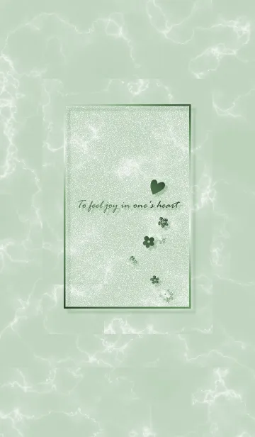 [LINE着せ替え] ～「心に花を♬」♥グリーン37_1～の画像1