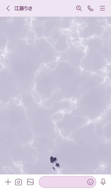 [LINE着せ替え] ～「心に花を♬」♥パープル40_1～の画像3