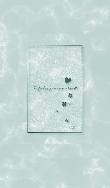 [LINE着せ替え] ～「心に花を♬」♥ブルーグリーン38_1～の画像1