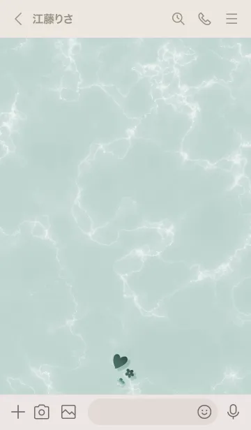 [LINE着せ替え] ～「心に花を♬」♥ブルーグリーン38_1～の画像3