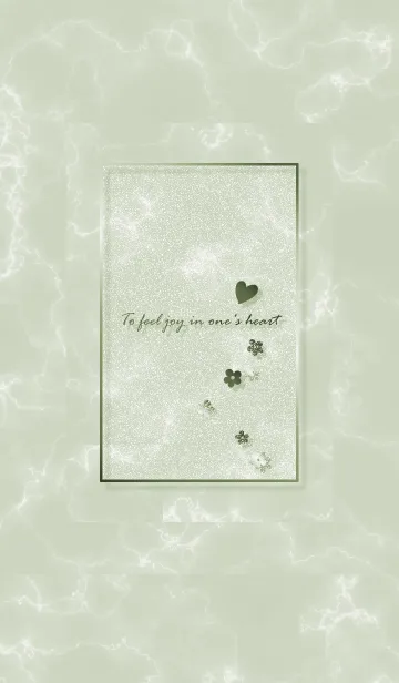 [LINE着せ替え] ～「心に花を♬」♥グリーン36_1～の画像1