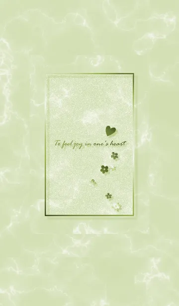 [LINE着せ替え] ～「心に花を♬」♥グリーン47_1～の画像1