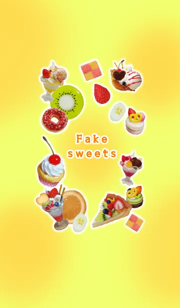 [LINE着せ替え] Fake sweets★yellow versionの画像1