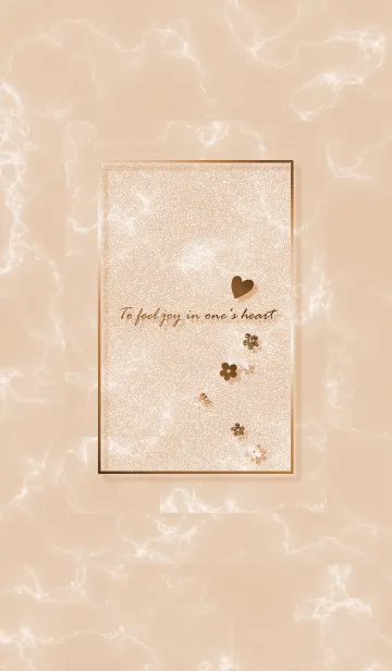 [LINE着せ替え] ～「心に花を♬」♥ベージュ45_1～の画像1