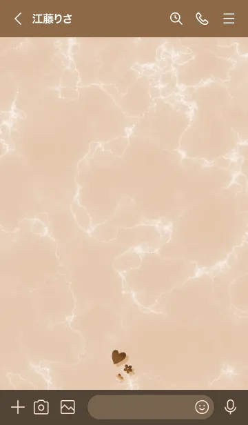 [LINE着せ替え] ～「心に花を♬」♥ベージュ45_1～の画像3