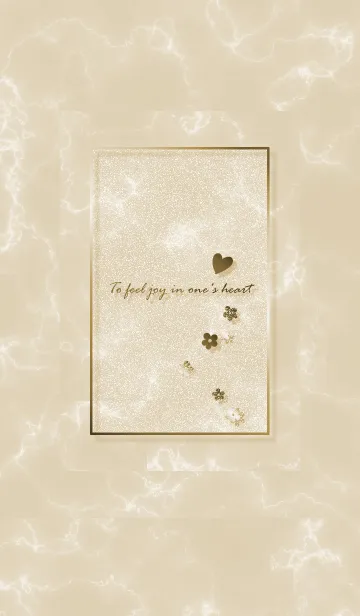 [LINE着せ替え] ～「心に花を♬」♥ベージュ46_1～の画像1