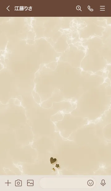 [LINE着せ替え] ～「心に花を♬」♥ベージュ46_1～の画像3