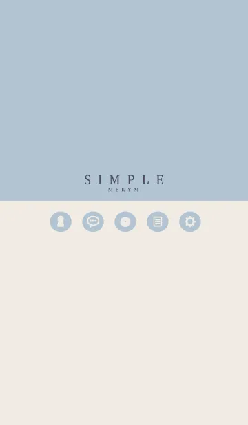 [LINE着せ替え] SIMPLE ICON BLUE-MEKYM 25の画像1