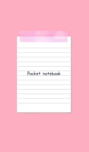 [LINE着せ替え] 白いメモ帳 ピンクの画像1
