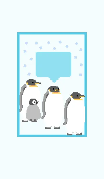 [LINE着せ替え] ドットなペンギン 2の画像1